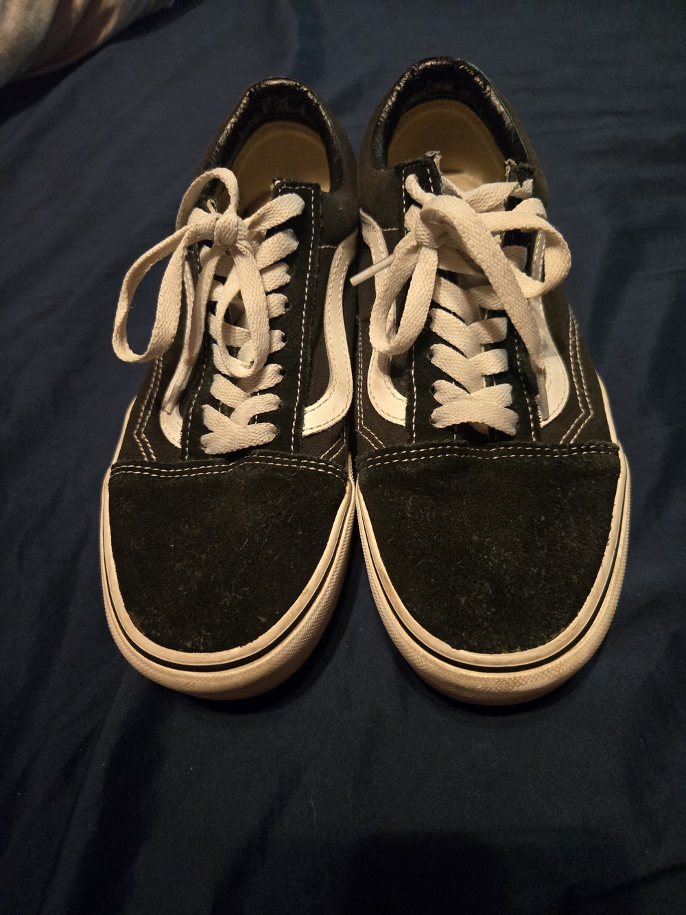 Vans Black and White Old Skool Low-Top Sneakers